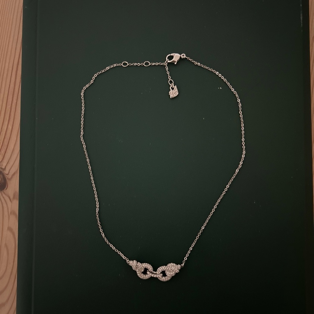 Elegant Silver Swarovski Necklace with Infinity Pendant